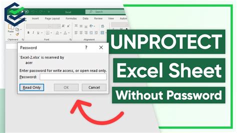 unprotect excel sheet without password online.